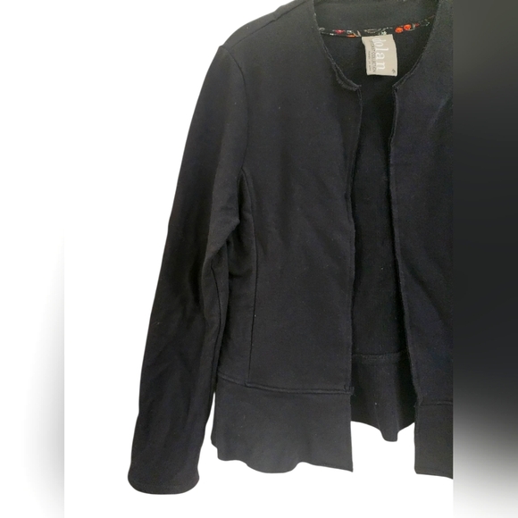 DOLAN/ANTHROPOLOGIE black open peplum blazer, size M - Picture 3 of 7